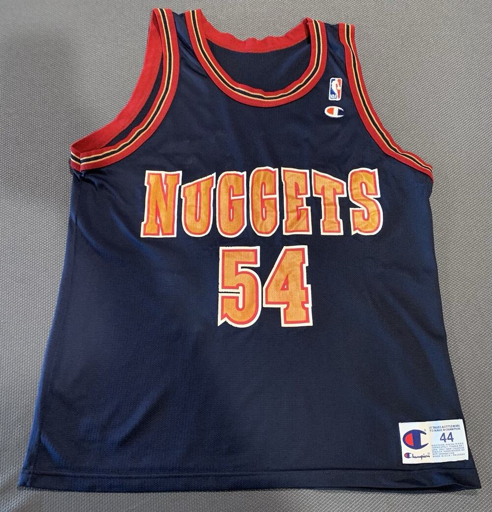 Vintage 90s Denver Nuggets Road Jersey Rodney Rogers Champion NBA 44 L